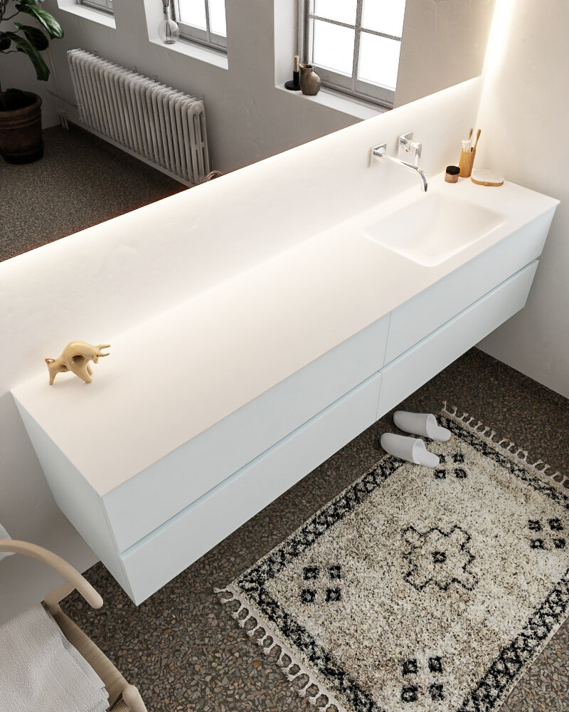MONDIAZ VICA 200cm mueble de baño Clay 4 cajones lavabo CLOUD Derecho sin orificio. 1 MONDIAZ VICA 200cm mueble de baño Clay 4 cajones lavabo CLOUD Derecho sin orificio.