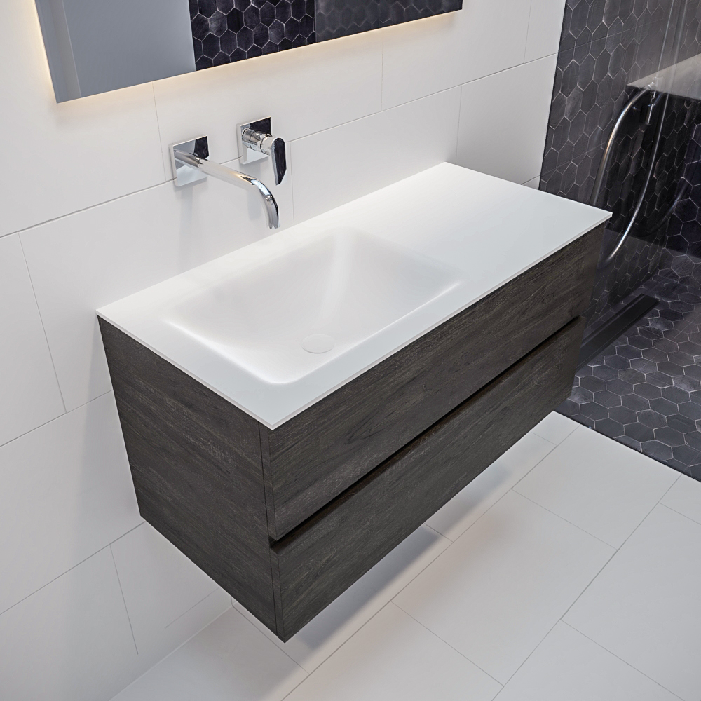 MONDIAZ VICA 100cm mueble de baño Dark Brown 2 cajones lavabo CLOUD Izquierda sin orificio. 1 MONDIAZ VICA 100cm mueble de baño Dark Brown 2 cajones lavabo CLOUD Izquierda sin orificio.