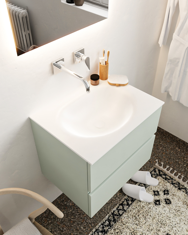 MONDIAZ VICA 60cm mueble de baño Greey 2 cajones lavabo MOON Centro sin orificio. 1 MONDIAZ VICA 60cm mueble de baño Greey 2 cajones lavabo MOON Centro sin orificio.