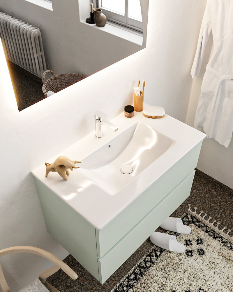 MONDIAZ VICA 80cm mueble de baño Greey 2 cajones lavabo DENIA Centro 1 orificio. 1 MONDIAZ VICA 80cm mueble de baño Greey 2 cajones lavabo DENIA Centro 1 orificio.