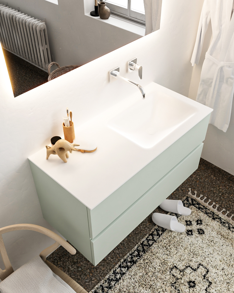MONDIAZ VICA 100cm mueble de baño Greey 2 cajones lavabo CLOUD Derecho sin orificio. 1 MONDIAZ VICA 100cm mueble de baño Greey 2 cajones lavabo CLOUD Derecho sin orificio.