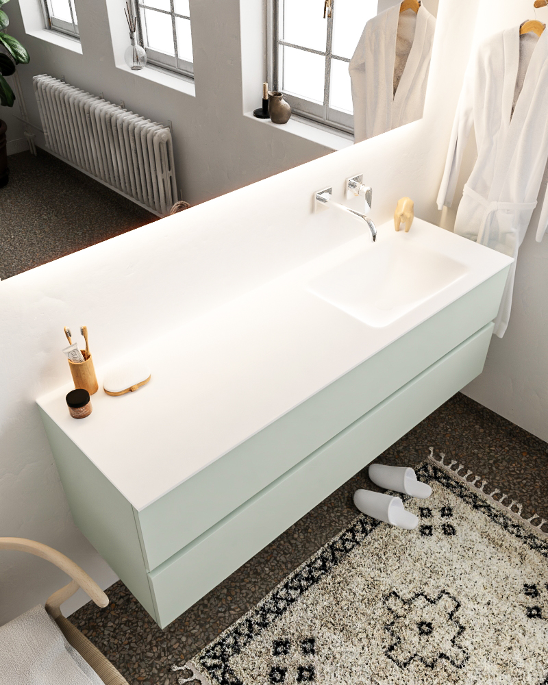 MONDIAZ VICA 150cm mueble de baño Greey 2 cajones lavabo CLOUD Derecho sin orificio. 1 MONDIAZ VICA 150cm mueble de baño Greey 2 cajones lavabo CLOUD Derecho sin orificio.