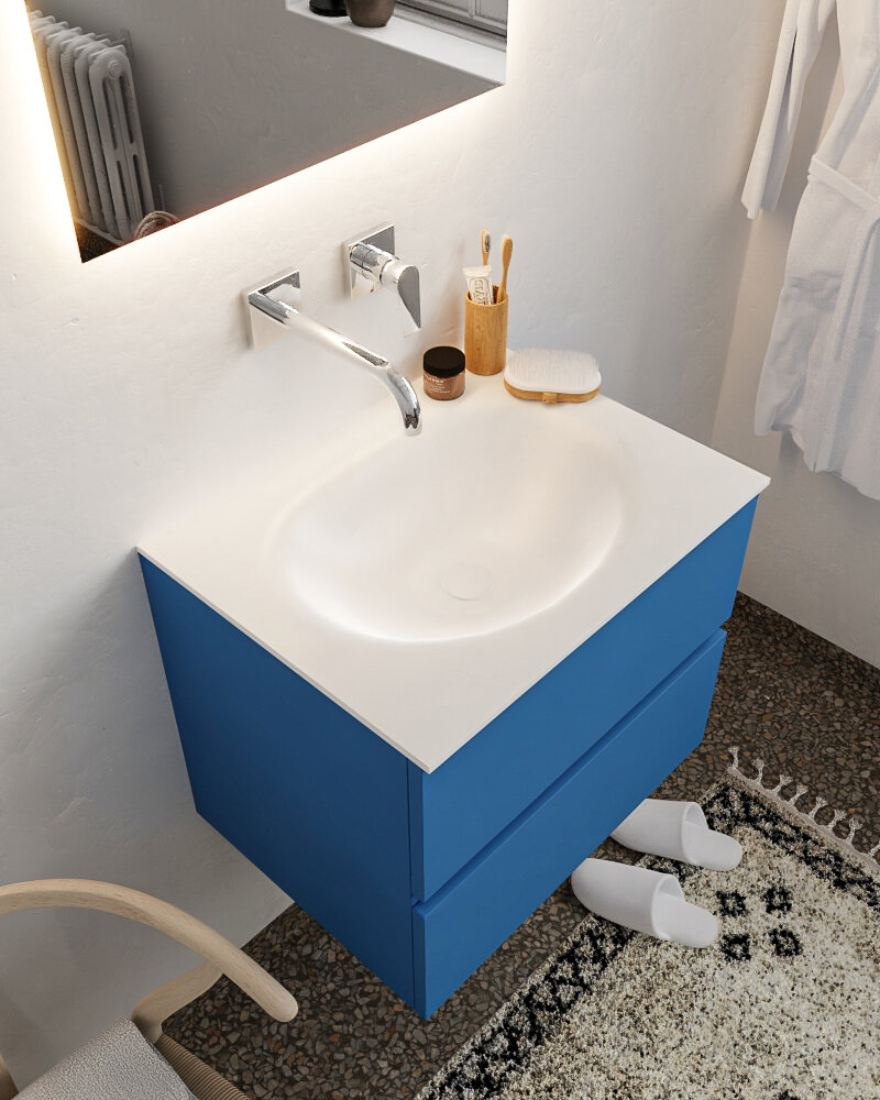 MONDIAZ VICA 60cm mueble de baño Jeans 2 cajones lavabo MOON Centro sin orificio. 1 MONDIAZ VICA 60cm mueble de baño Jeans 2 cajones lavabo MOON Centro sin orificio.