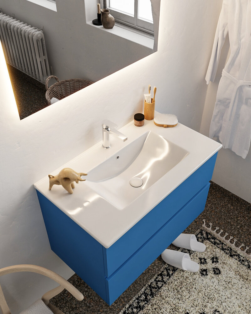 MONDIAZ VICA 80cm mueble de baño Jeans 2 cajones lavabo DENIA Centro 1 orificio. 1 MONDIAZ VICA 80cm mueble de baño Jeans 2 cajones lavabo DENIA Centro 1 orificio.