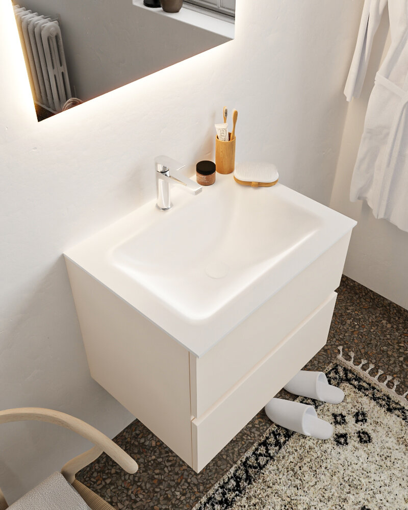 MONDIAZ VICA 60cm mueble de baño Linen 2 cajones lavabo CLOUD Centro 1 orificio. 1 MONDIAZ VICA 60cm mueble de baño Linen 2 cajones lavabo CLOUD Centro 1 orificio.