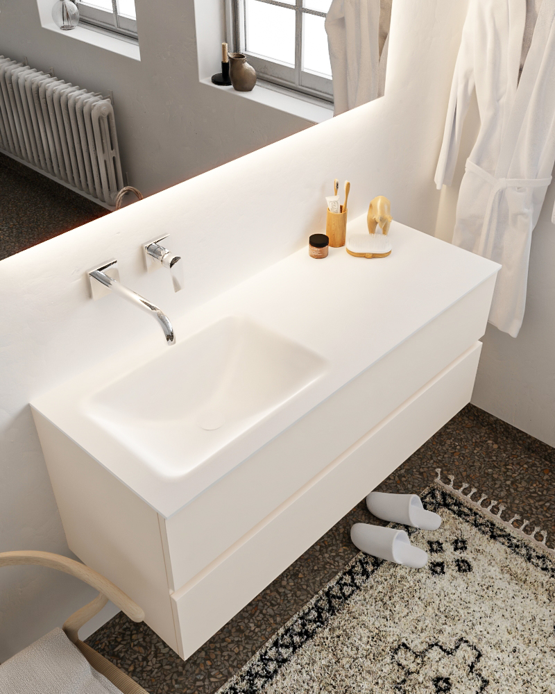 MONDIAZ VICA 120cm mueble de baño Linen 2 cajones lavabo CLOUD Izquierda sin orificio. 1 MONDIAZ VICA 120cm mueble de baño Linen 2 cajones lavabo CLOUD Izquierda sin orificio.