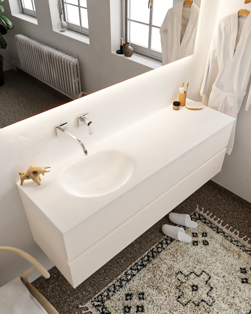 MONDIAZ VICA 150cm mueble de baño Linen 2 cajones lavabo MOON Izquierda sin orificio. 1 MONDIAZ VICA 150cm mueble de baño Linen 2 cajones lavabo MOON Izquierda sin orificio.