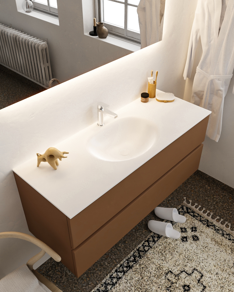MONDIAZ VICA 120cm mueble de baño Rust 2 cajones lavabo MOON Centro 1 orificio. 1 MONDIAZ VICA 120cm mueble de baño Rust 2 cajones lavabo MOON Centro 1 orificio.