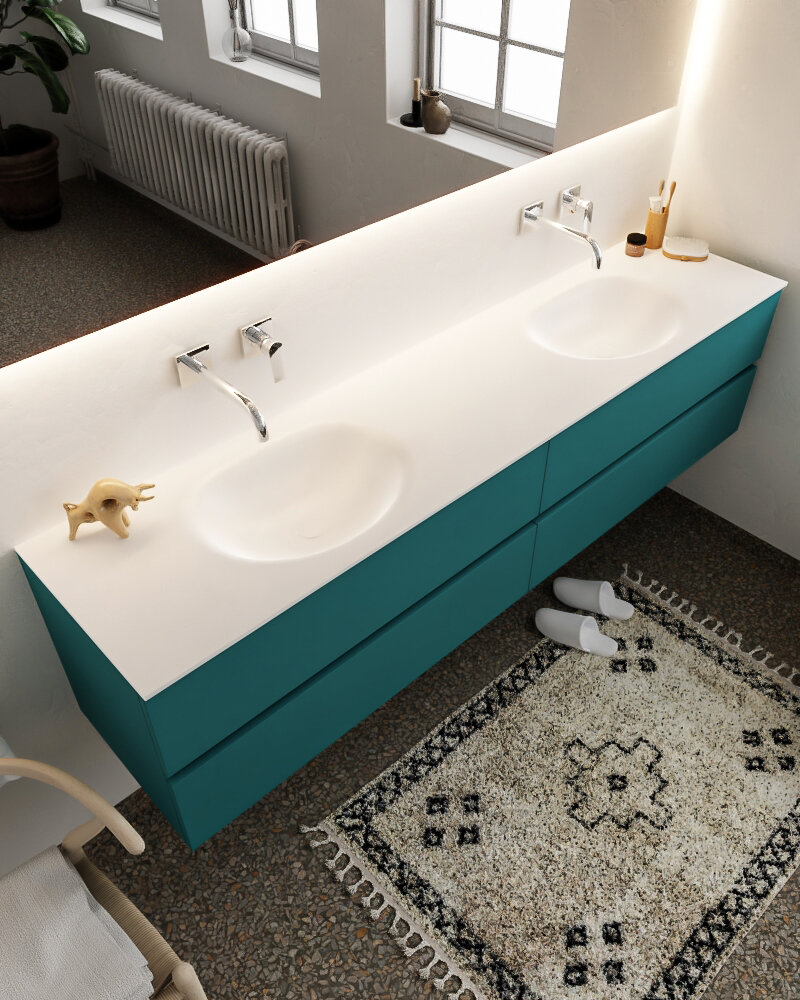 MONDIAZ VICA 200cm mueble de baño Smag 4 cajones lavabo MOON Doble sin orificio. 1 MONDIAZ VICA 200cm mueble de baño Smag 4 cajones lavabo MOON Doble sin orificio.