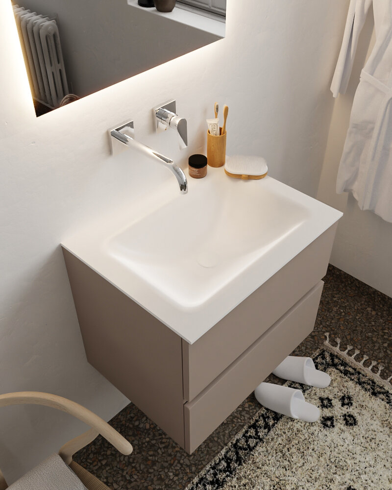 MONDIAZ VICA 60cm mueble de baño Smoke 2 cajones lavabo CLOUD Centro sin orificio. 1 MONDIAZ VICA 60cm mueble de baño Smoke 2 cajones lavabo CLOUD Centro sin orificio.