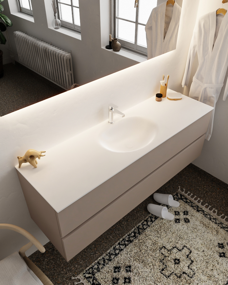MONDIAZ VICA 150cm mueble de baño Smoke 2 cajones lavabo MOON Centro 1 orificio. 1 MONDIAZ VICA 150cm mueble de baño Smoke 2 cajones lavabo MOON Centro 1 orificio.