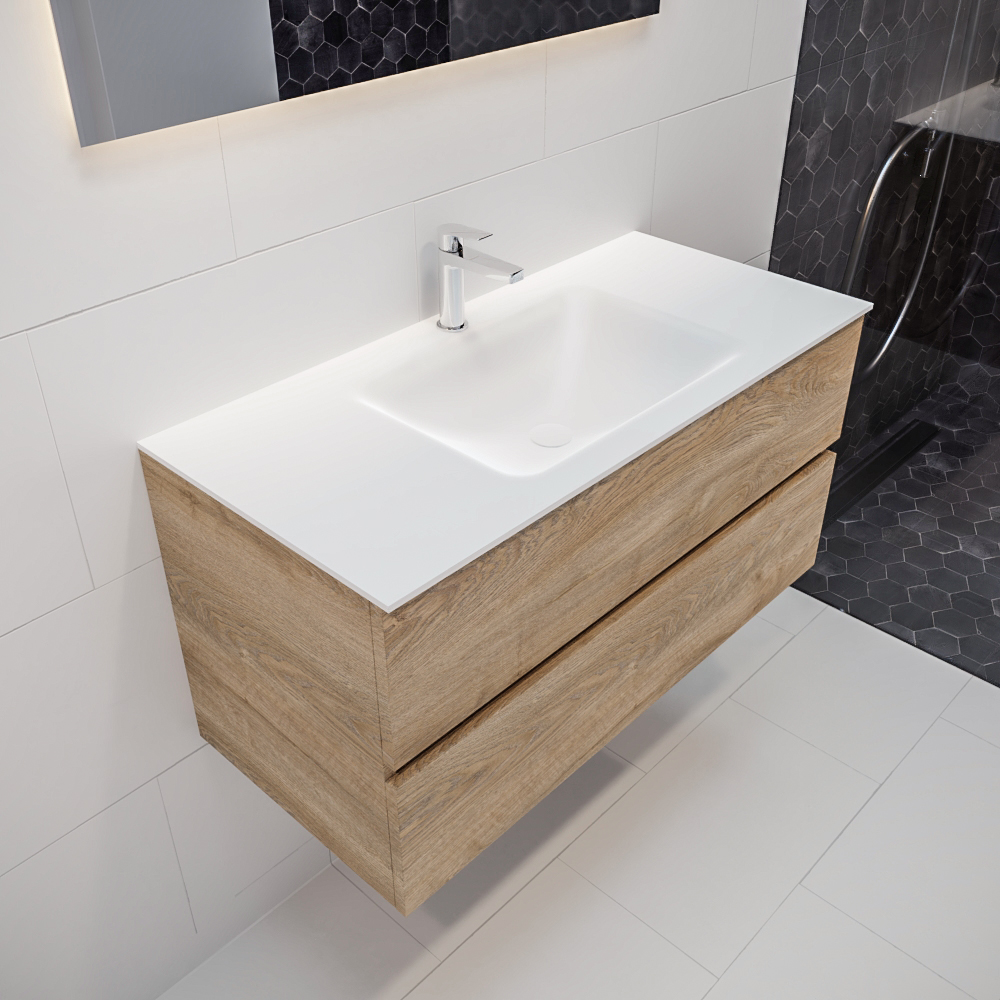 MONDIAZ VICA 100cm mueble de baño Washed Oak 2 cajones lavabo CLOUD Centro 1 orificio. 1 MONDIAZ VICA 100cm mueble de baño Washed Oak 2 cajones lavabo CLOUD Centro 1 orificio.