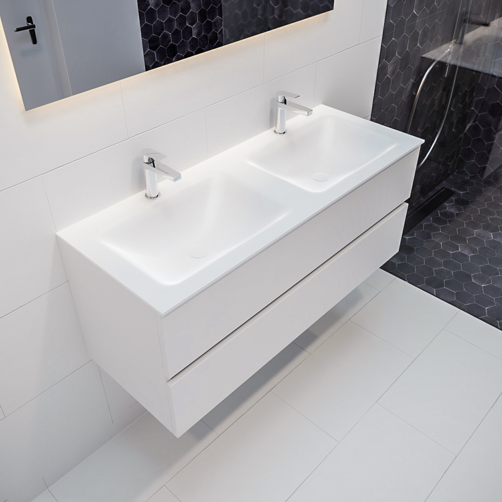 MONDIAZ VICA 120cm mueble de baño Talc 2 cajones lavabo CLOUD Doble 2 orificios. 1 MONDIAZ VICA 120cm mueble de baño Talc 2 cajones lavabo CLOUD Doble 2 orificios.