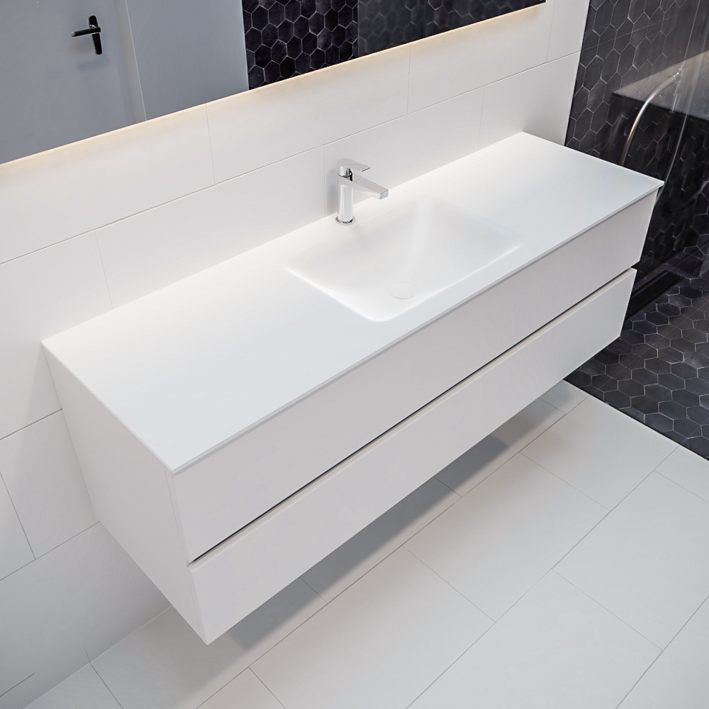 MONDIAZ VICA 150cm mueble de baño Talc 2 cajones lavabo CLOUD Centro 1 orificio. 1 MONDIAZ VICA 150cm mueble de baño Talc 2 cajones lavabo CLOUD Centro 1 orificio.
