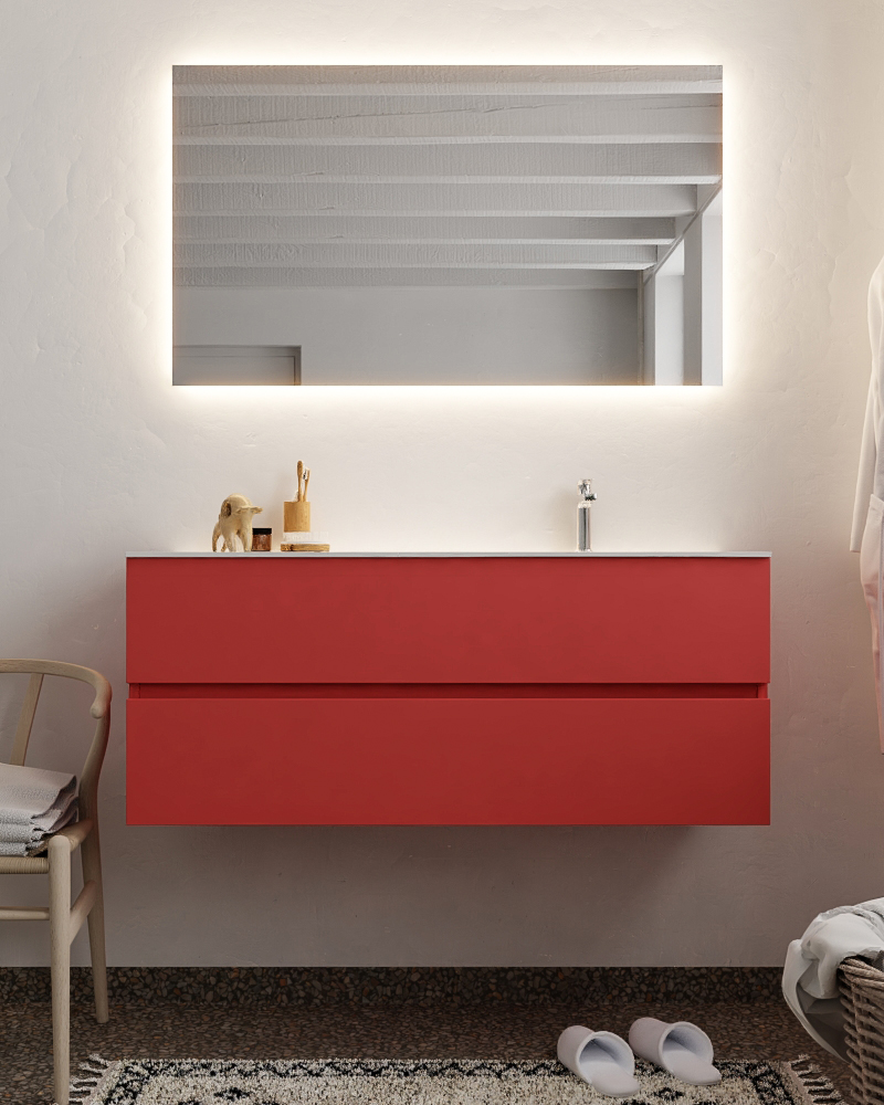 MONDIAZ VICA 120cm mueble de baño Fire 2 cajones lavabo MOON Derecho 1 orificio. 3 MONDIAZ VICA 120cm mueble de baño Fire 2 cajones lavabo MOON Derecho 1 orificio. - Imagen 3