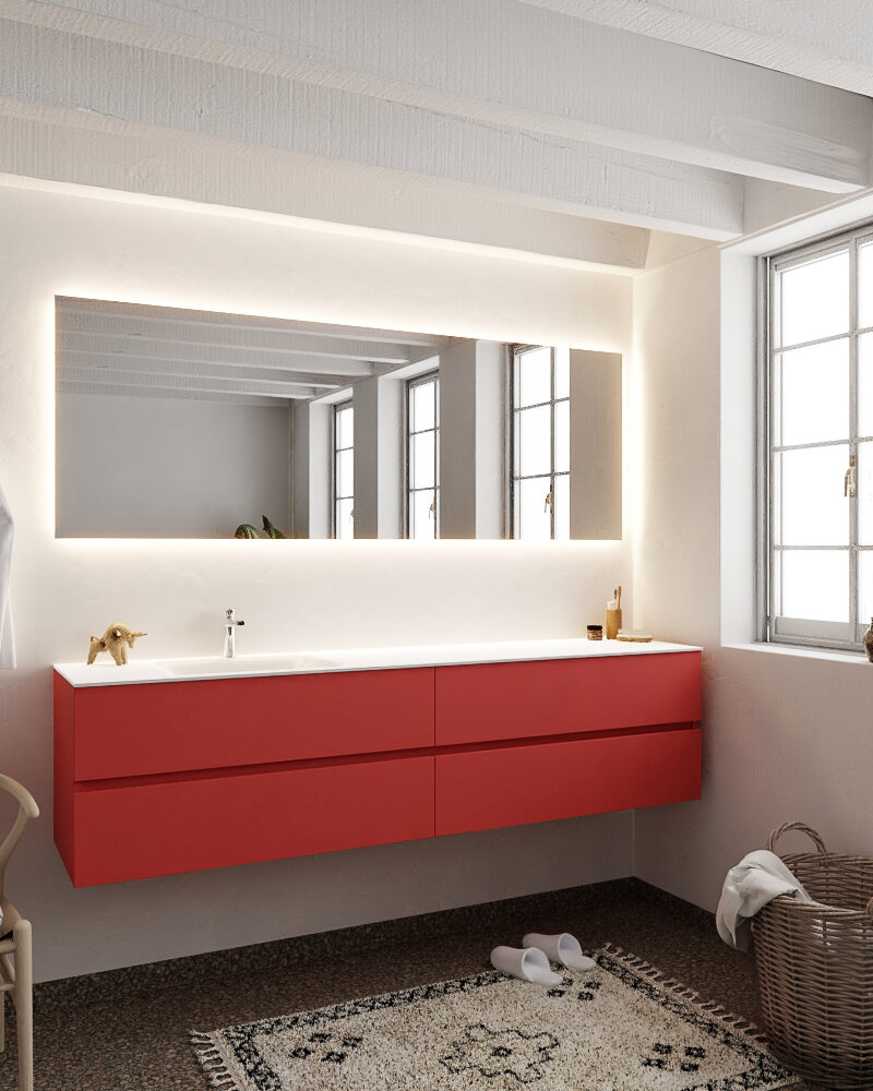 MONDIAZ VICA 200cm mueble de baño Fire 4 cajones lavabo CLOUD Izquierda 1 orificio. 2 MONDIAZ VICA 200cm mueble de baño Fire 4 cajones lavabo CLOUD Izquierda 1 orificio. - Imagen 2