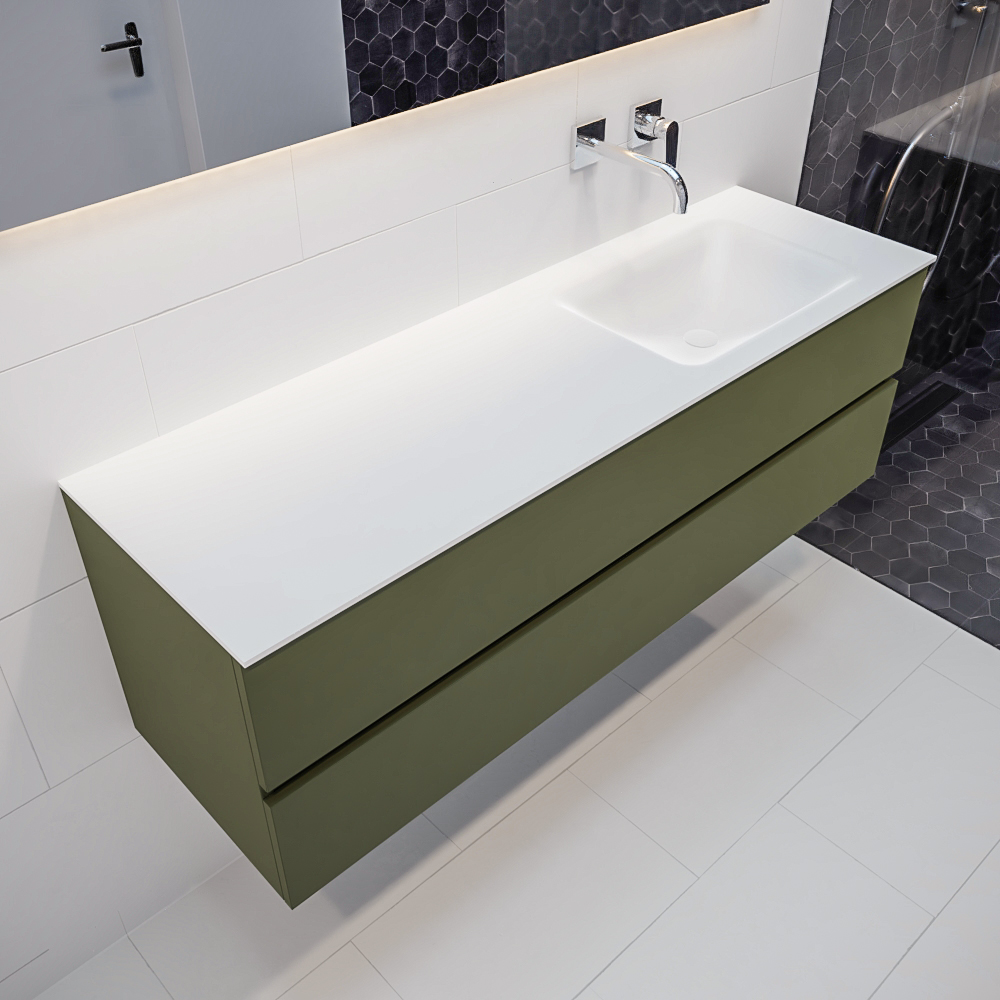MONDIAZ VICA 150cm mueble de baño Army 2 cajones lavabo CLOUD Derecho sin orificio con espejo LED. 1 MONDIAZ VICA 150cm mueble de baño Army 2 cajones lavabo CLOUD Derecho sin orificio con espejo LED.