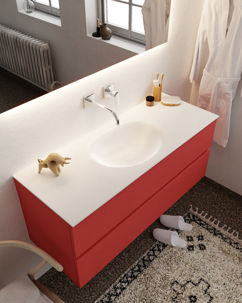 MONDIAZ VICA 120cm mueble de baño Fire 2 cajones lavabo MOON Centro sin orificio. 1 MONDIAZ VICA 120cm mueble de baño Fire 2 cajones lavabo MOON Centro sin orificio.