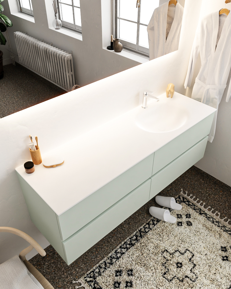 MONDIAZ VICA 150cm mueble de baño Greey 4 cajones lavabo MOON Derecho 1 orificio con espejo LED. 1 MONDIAZ VICA 150cm mueble de baño Greey 4 cajones lavabo MOON Derecho 1 orificio con espejo LED.