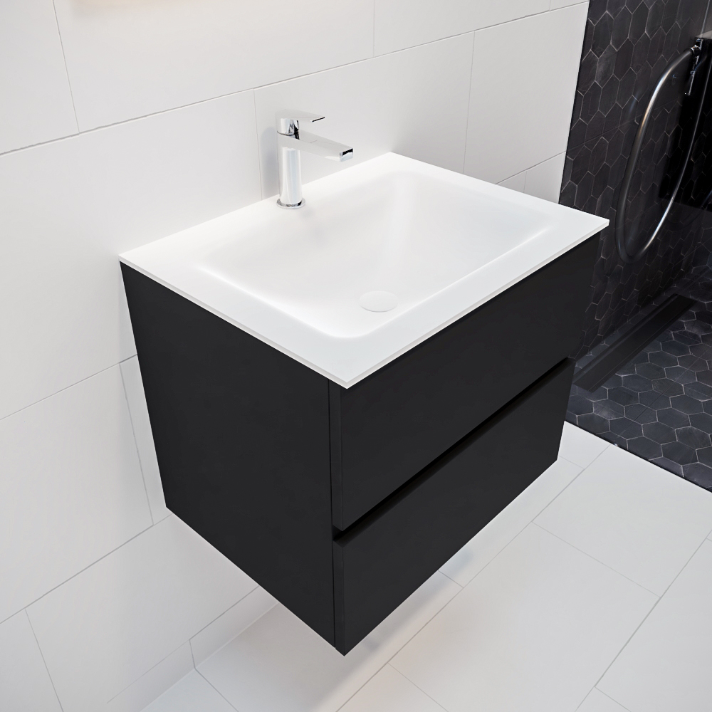 MONDIAZ VICA 60cm mueble de baño Urban 2 cajones lavabo CLOUD Centro 1 orificio con espejo LED. 1 MONDIAZ VICA 60cm mueble de baño Urban 2 cajones lavabo CLOUD Centro 1 orificio con espejo LED.