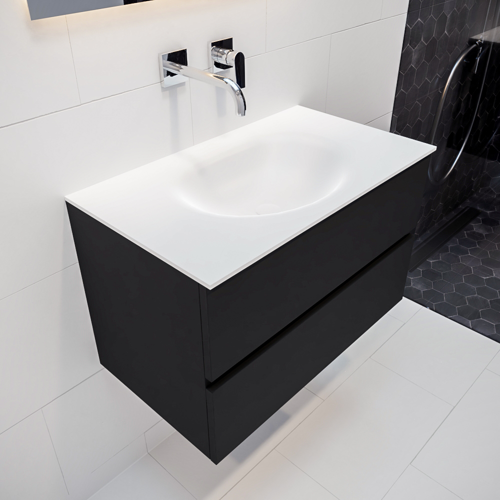 MONDIAZ VICA 80cm mueble de baño Urban 2 cajones lavabo MOON Centro sin orificio con espejo LED. 1 MONDIAZ VICA 80cm mueble de baño Urban 2 cajones lavabo MOON Centro sin orificio con espejo LED.