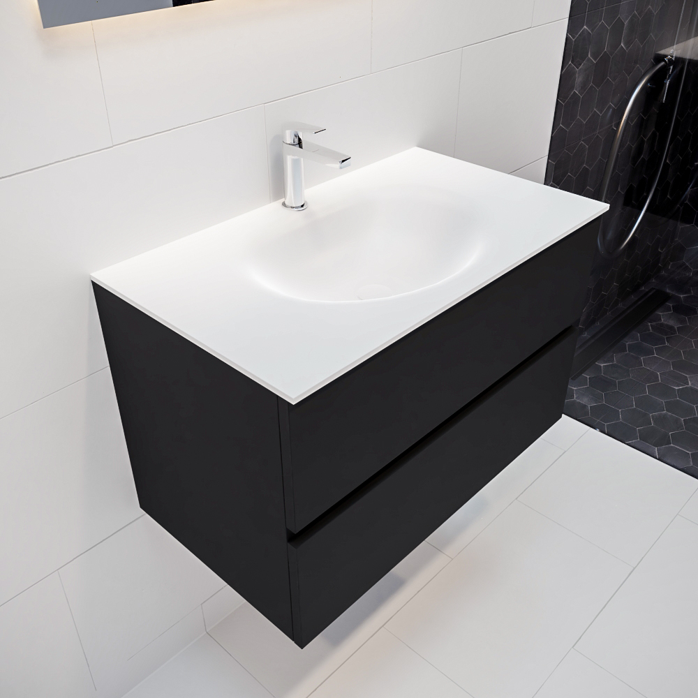 MONDIAZ VICA 80cm mueble de baño Urban 2 cajones lavabo MOON Centro 1 orificio con espejo LED. 1 MONDIAZ VICA 80cm mueble de baño Urban 2 cajones lavabo MOON Centro 1 orificio con espejo LED.