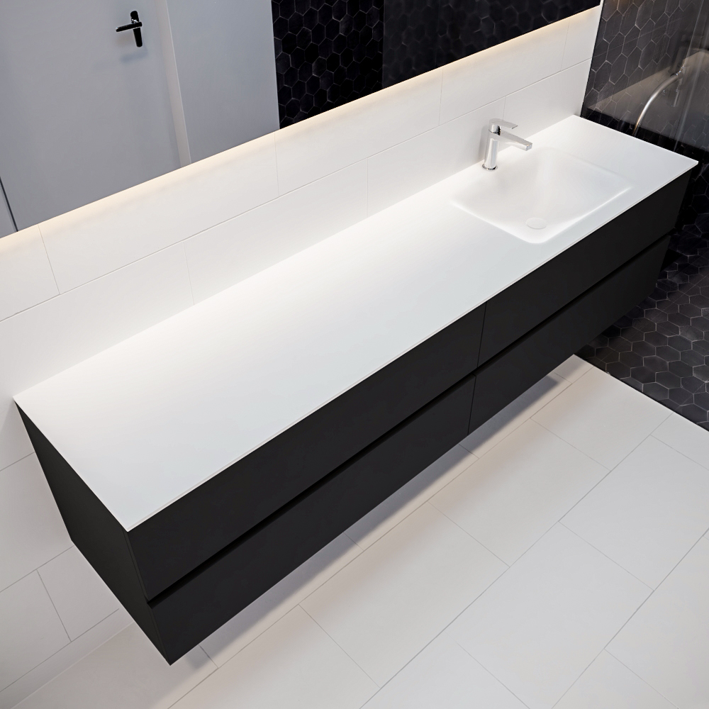 MONDIAZ VICA 200cm mueble de baño Urban 4 cajones lavabo CLOUD Derecho 1 orificio con espejo LED. 1 MONDIAZ VICA 200cm mueble de baño Urban 4 cajones lavabo CLOUD Derecho 1 orificio con espejo LED.