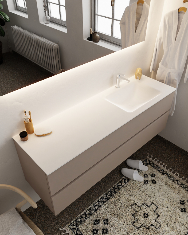MONDIAZ VICA 150cm mueble de baño Smoke 2 cajones lavabo CLOUD Derecho 1 orificio con espejo LED. 1 MONDIAZ VICA 150cm mueble de baño Smoke 2 cajones lavabo CLOUD Derecho 1 orificio con espejo LED.