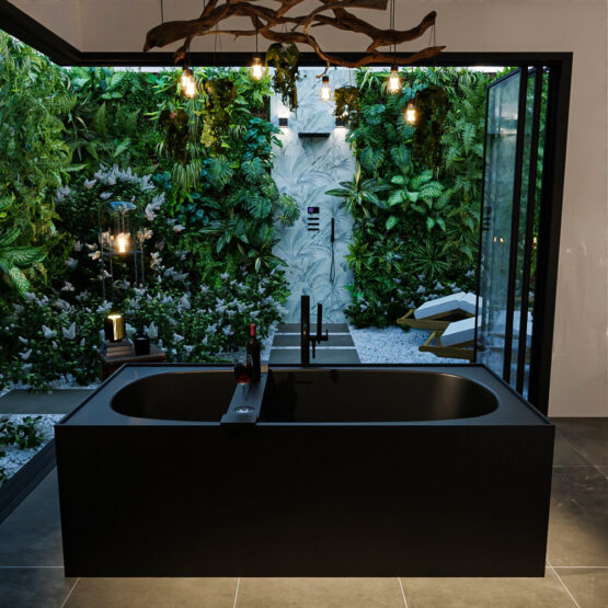 MONDIAZ FREEZE Bañera exenta solid surface 180x85cm color Urban / Urban.