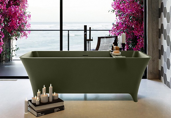 Bañera Mondiaz en color verde bad lundy