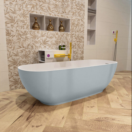 MONDIAZ ROCK Bañera exenta 170x70cm color Clay / Talc.