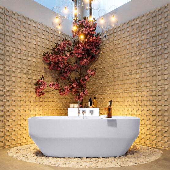 MONDIAZ STONE Bañera exenta 170x75cm color Cale / Cale.