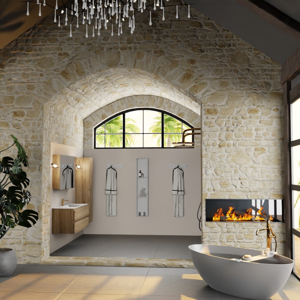 MONDIAZ AIVY 120cm mueble de baño Chai. Lavabo Talc Solid surface Centro 1 orificio y armario con espejo. 3 MONDIAZ AIVY 120cm mueble de baño Chai. Lavabo Talc Solid surface Centro 1 orificio y armario con espejo. - Imagen 3