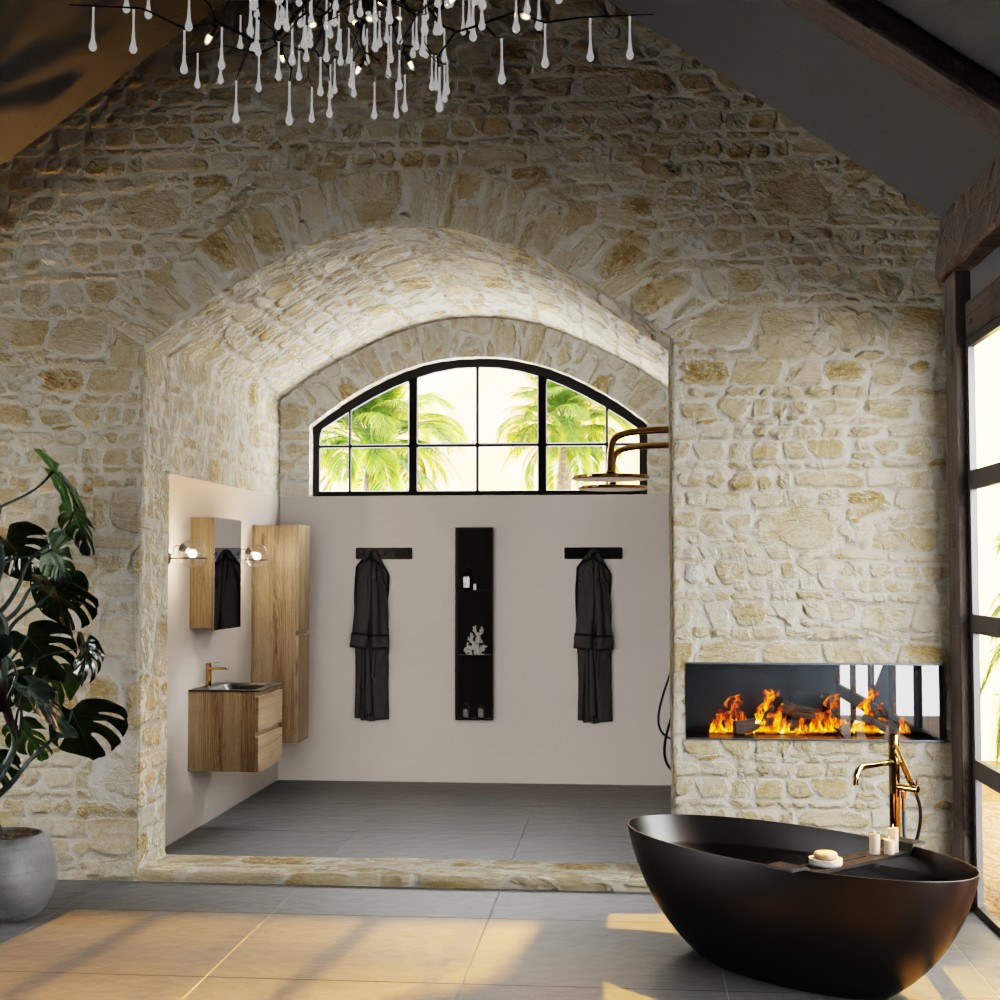 MONDIAZ AIVY 60cm mueble de baño Chai. Lavabo Urban Solid surface Centro 1 orificio y armario con espejo. 3 MONDIAZ AIVY 60cm mueble de baño Chai. Lavabo Urban Solid surface Centro 1 orificio y armario con espejo. - Imagen 3