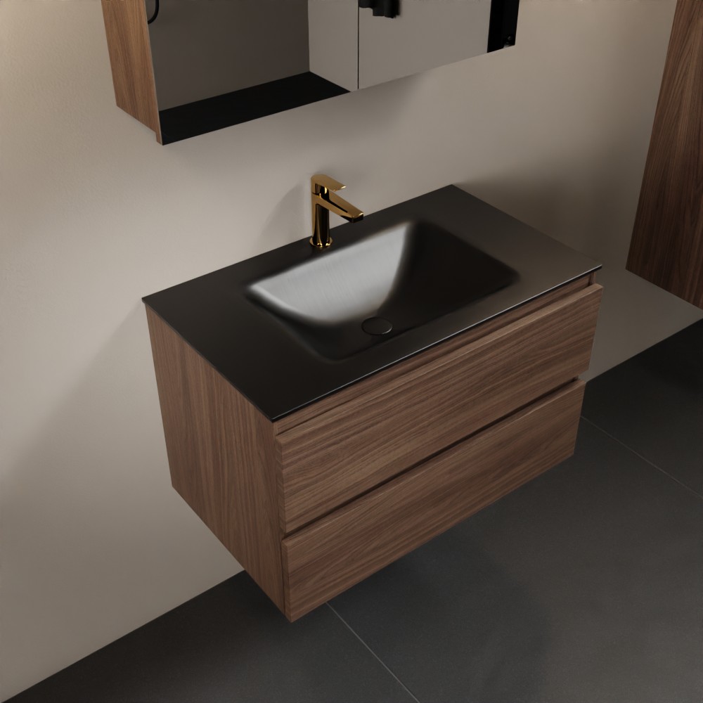 MONDIAZ AIVY 80cm mueble de baño Mocha. Lavabo Urban Solid surface Centro 1 orificio y armario con espejo. 1 MONDIAZ AIVY 80cm mueble de baño Mocha. Lavabo Urban Solid surface Centro 1 orificio y armario con espejo.