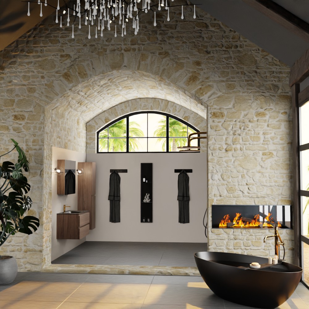 MONDIAZ AIVY 80cm mueble de baño Mocha. Lavabo Urban Solid surface Centro 1 orificio y armario con espejo. 3 MONDIAZ AIVY 80cm mueble de baño Mocha. Lavabo Urban Solid surface Centro 1 orificio y armario con espejo. - Imagen 3