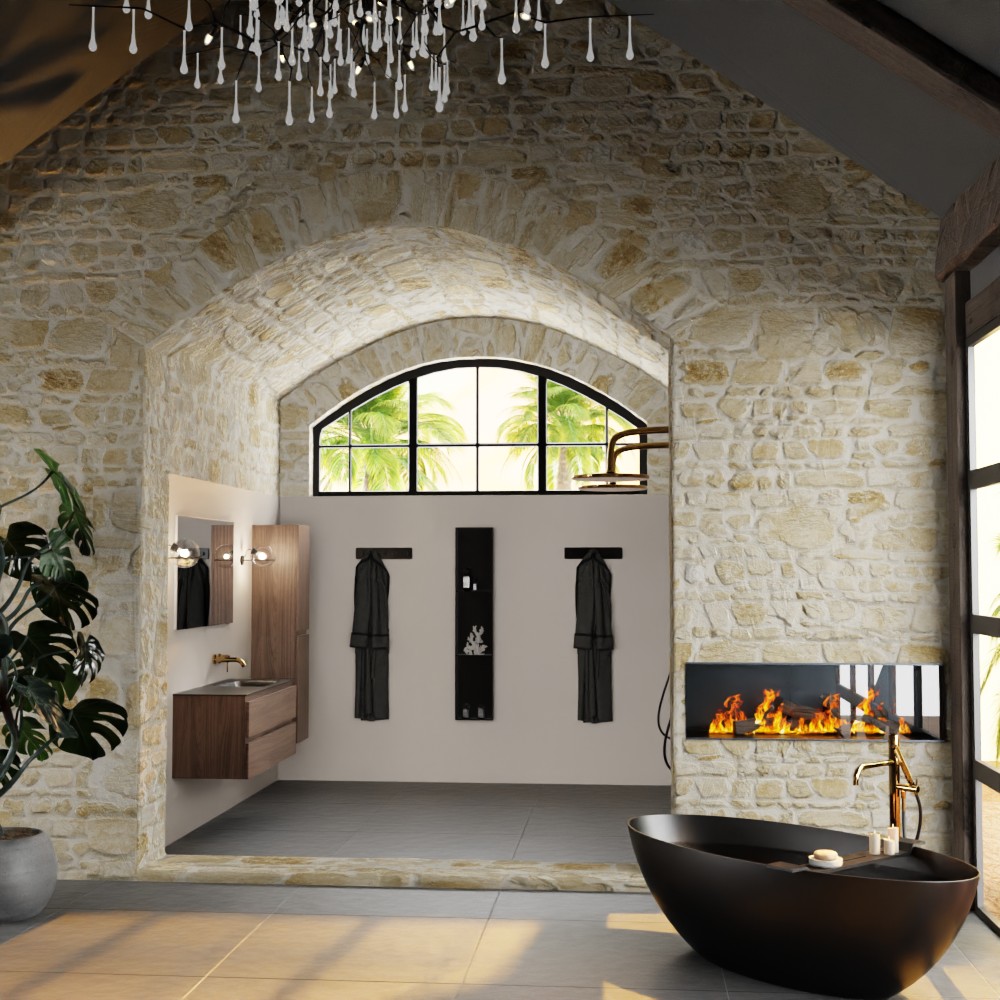 MONDIAZ AIVY 120cm mueble de baño Mocha. Lavabo Urban Solid surface Derecho sin orificio. 3 MONDIAZ AIVY 120cm mueble de baño Mocha. Lavabo Urban Solid surface Derecho sin orificio. - Imagen 3