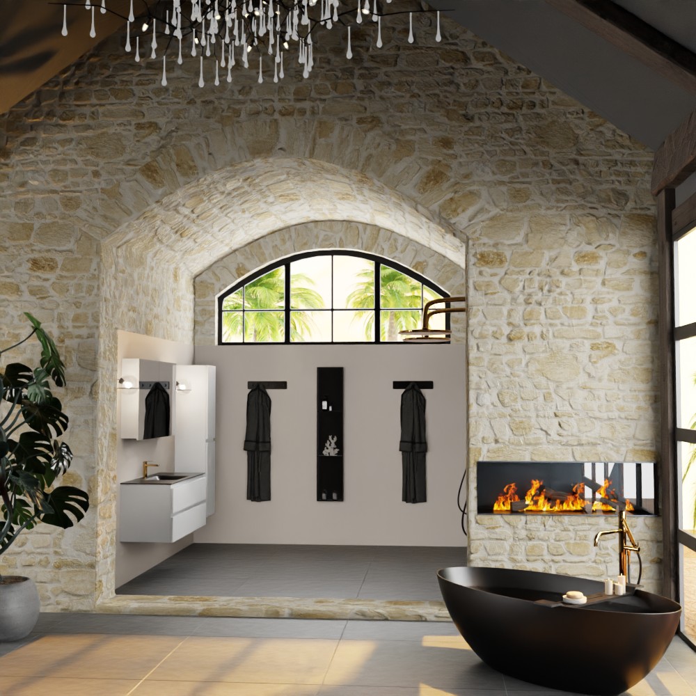 MONDIAZ AIVY 120cm mueble de baño Talc. Lavabo Urban Solid surface Centro 1 orificio y armario con espejo. 3 MONDIAZ AIVY 120cm mueble de baño Talc. Lavabo Urban Solid surface Centro 1 orificio y armario con espejo. - Imagen 3