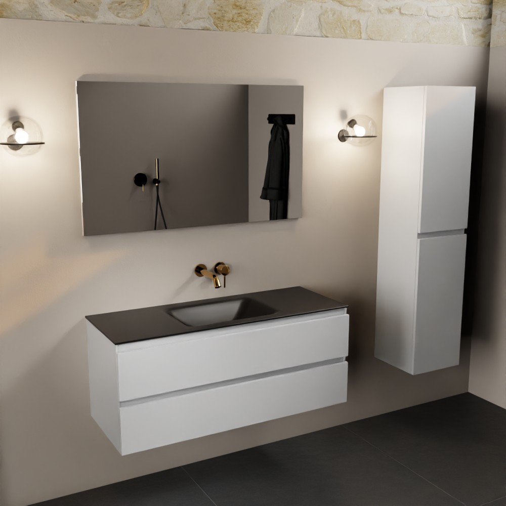 MONDIAZ AIVY 120cm mueble de baño Talc. Lavabo Urban Solid surface Centro sin orificio. 2 MONDIAZ AIVY 120cm mueble de baño Talc. Lavabo Urban Solid surface Centro sin orificio. - Imagen 2