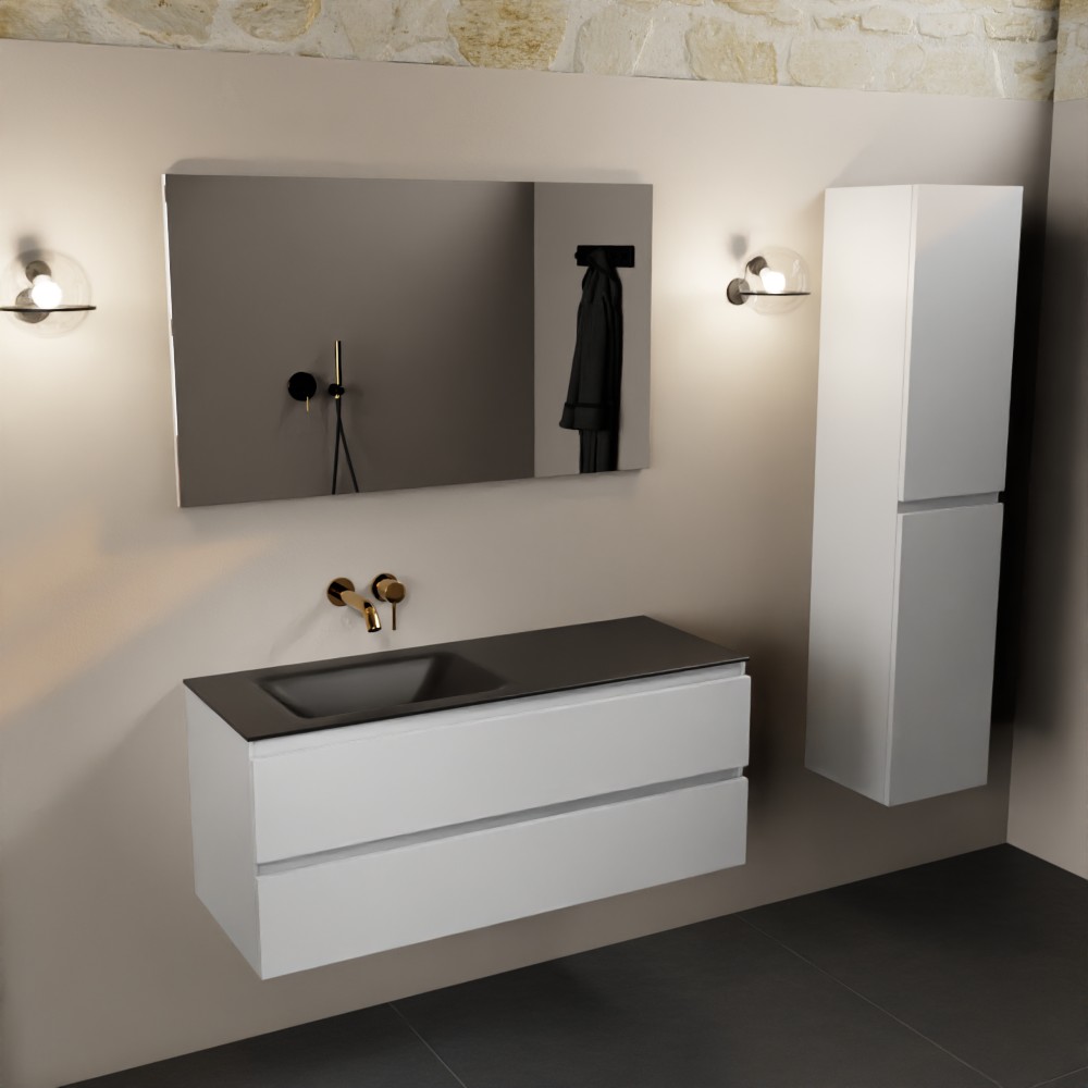MONDIAZ AIVY 120cm mueble de baño Talc. Lavabo Urban Solid surface Izquierda sin orificio. 2 MONDIAZ AIVY 120cm mueble de baño Talc. Lavabo Urban Solid surface Izquierda sin orificio. - Imagen 2