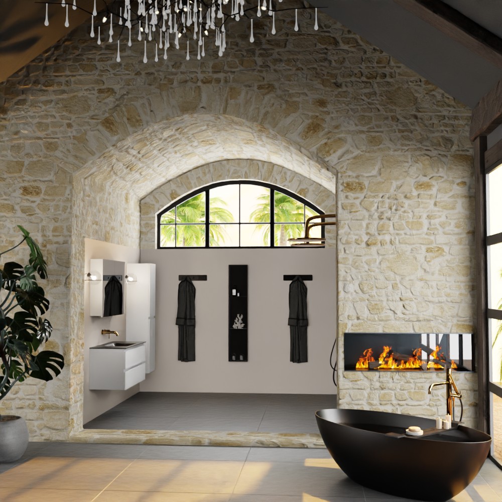 MONDIAZ AIVY 100cm mueble de baño Talc. Lavabo Urban Solid surface Centro sin orificio y armario con espejo. 3 MONDIAZ AIVY 100cm mueble de baño Talc. Lavabo Urban Solid surface Centro sin orificio y armario con espejo. - Imagen 3
