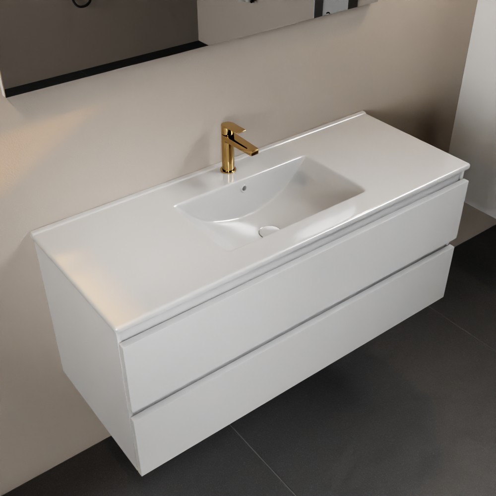 MONDIAZ AIVY 120cm mueble de baño Talc. Lavabo blanco brillo cerámica Centro 1 orificio con espejo. 1 MONDIAZ AIVY 120cm mueble de baño Talc. Lavabo Blanco brillo Cerámica Centro 1 orificio.