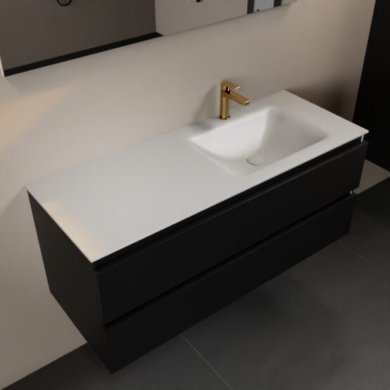 MONDIAZ AIVY 120cm mueble de baño Urban. Lavabo Talc Solid surface Derecho 1 orificio.