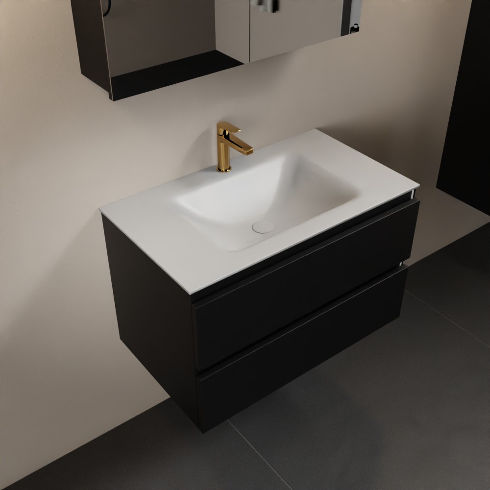 MONDIAZ AIVY 80cm mueble de baño Urban. Lavabo Talc Solid surface Centro 1 orificio y armario con espejo. 1 MONDIAZ AIVY 80cm mueble de baño Urban. Lavabo Talc Solid surface Centro 1 orificio y armario con espejo.