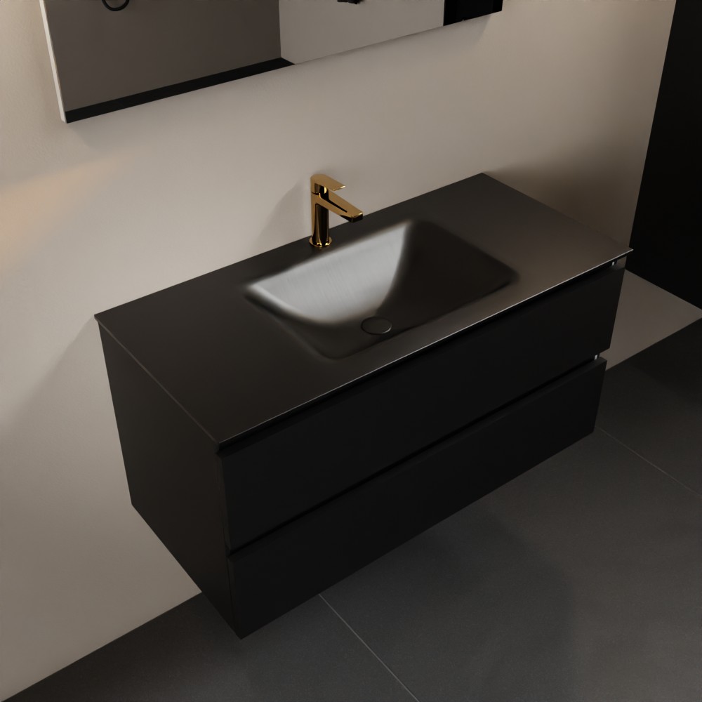 MONDIAZ AIVY 100cm mueble de baño Urban. Lavabo Urban solid surface Centro 1 orificio con espejo. 1 MONDIAZ AIVY 100cm mueble de baño Urban. Lavabo Urban Solid surface Centro 1 orificio.