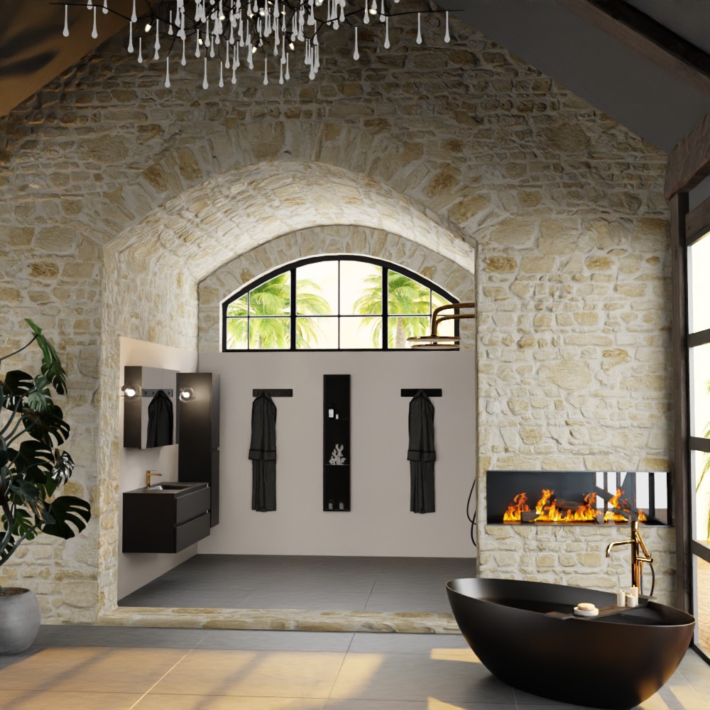 MONDIAZ AIVY 120cm mueble de baño Urban. Lavabo Urban Solid surface Centro 1 orificio y armario con espejo. 3 MONDIAZ AIVY 120cm mueble de baño Urban. Lavabo Urban Solid surface Centro 1 orificio y armario con espejo. - Imagen 3