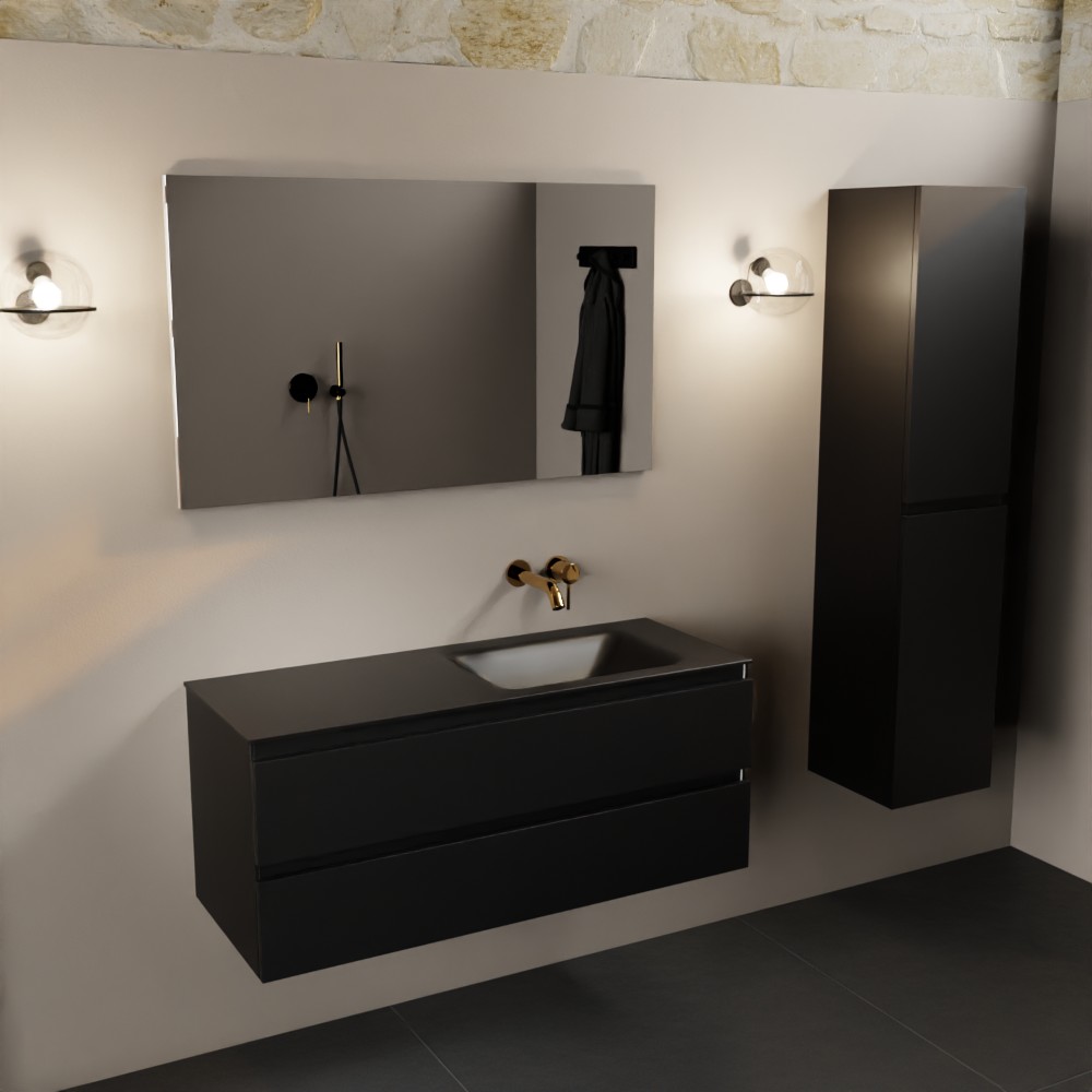MONDIAZ AIVY 120cm mueble de baño Urban. Lavabo Urban Solid surface Derecho sin orificio. 2 MONDIAZ AIVY 120cm mueble de baño Urban. Lavabo Urban Solid surface Derecho sin orificio. - Imagen 2