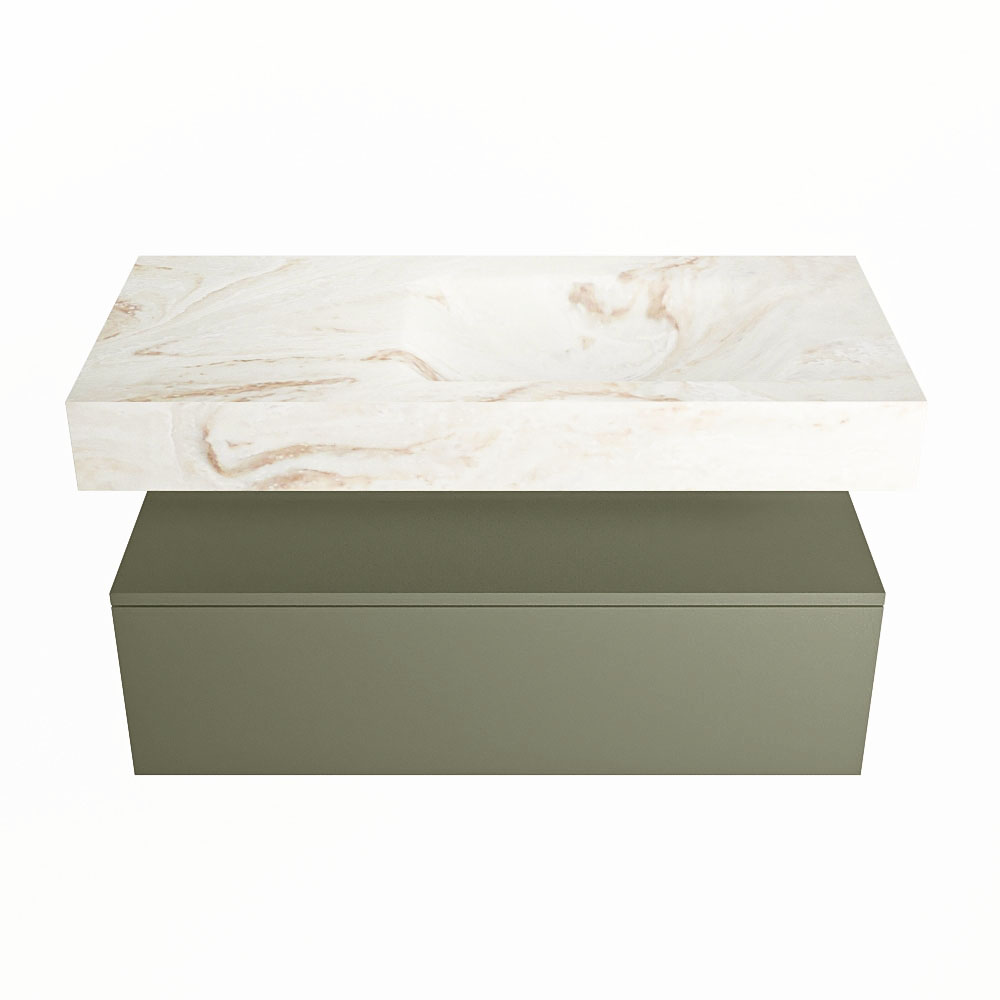 MONDIAZ ALAN-DLUX 100cm mueble de baño Army 1 cajón. Lavabo CLOUD Derecho 1 orificio color Frappe. 4 MONDIAZ ALAN-DLUX 100cm mueble de baño Army 1 cajón. Lavabo CLOUD Derecho 1 orificio color Frappe. - Imagen 4