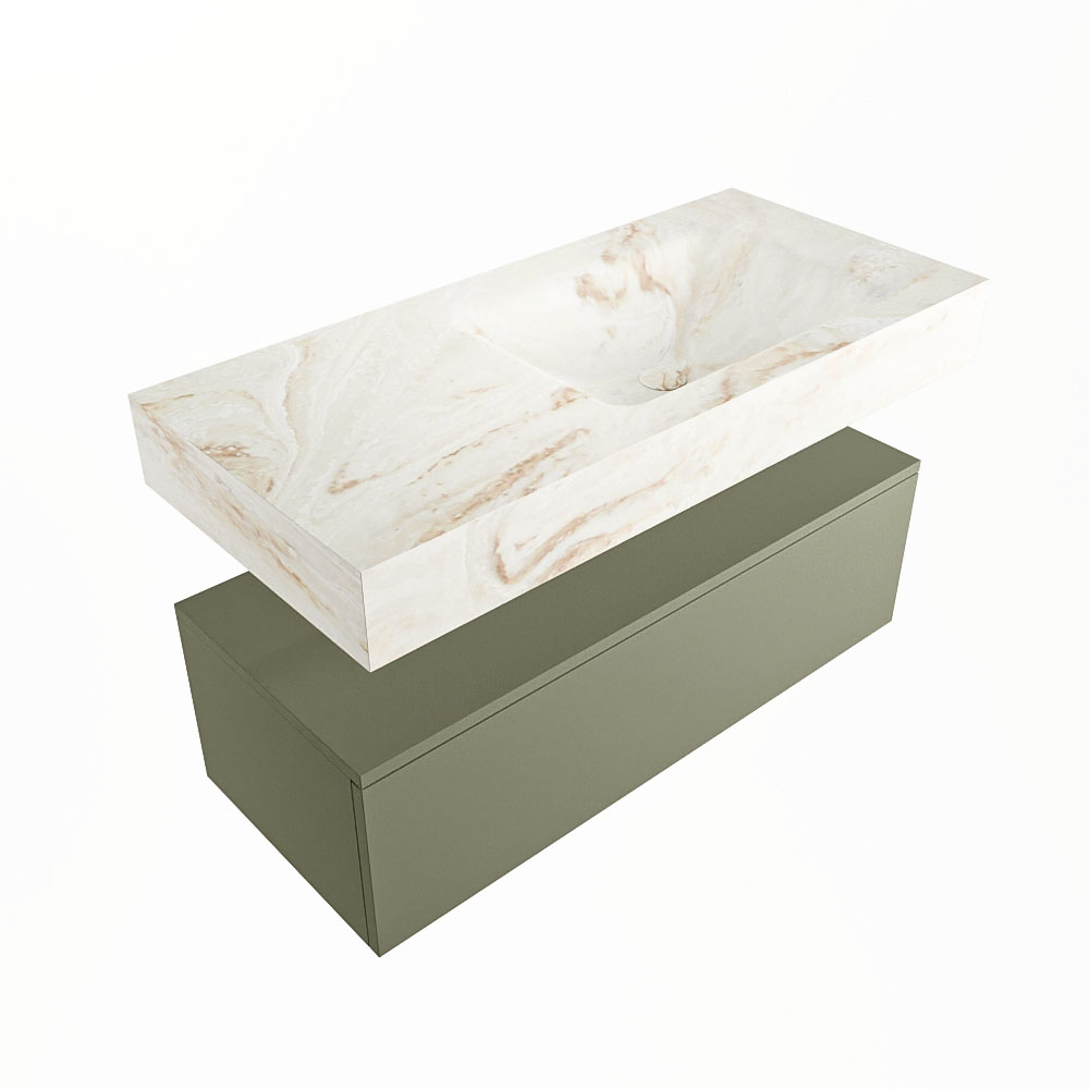 MONDIAZ ALAN-DLUX 100cm mueble de baño Army 1 cajón. Lavabo CLOUD Derecho 1 orificio color Frappe. 5 MONDIAZ ALAN-DLUX 100cm mueble de baño Army 1 cajón. Lavabo CLOUD Derecho 1 orificio color Frappe. - Imagen 5