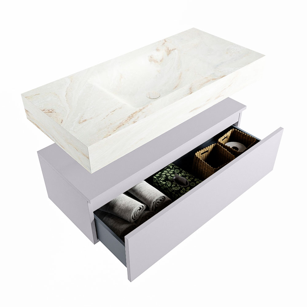 MONDIAZ ALAN-DLUX 100cm mueble de baño Cale 1 cajón. Lavabo CLOUD Centro 1 orificio color Frappe. 6 MONDIAZ ALAN-DLUX 100cm mueble de baño Cale 1 cajón. Lavabo CLOUD Centro 1 orificio color Frappe. - Imagen 6
